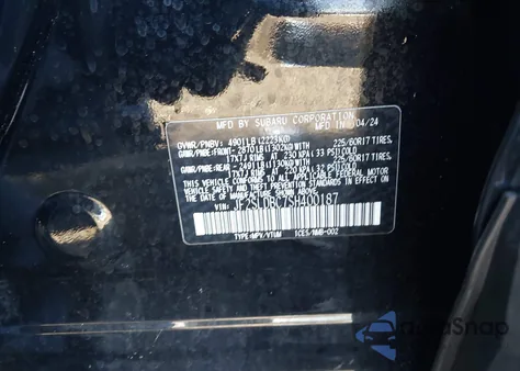 2025 Subaru Forester Premium from USA, damaged, VIN JF2SLDBC7SH400187